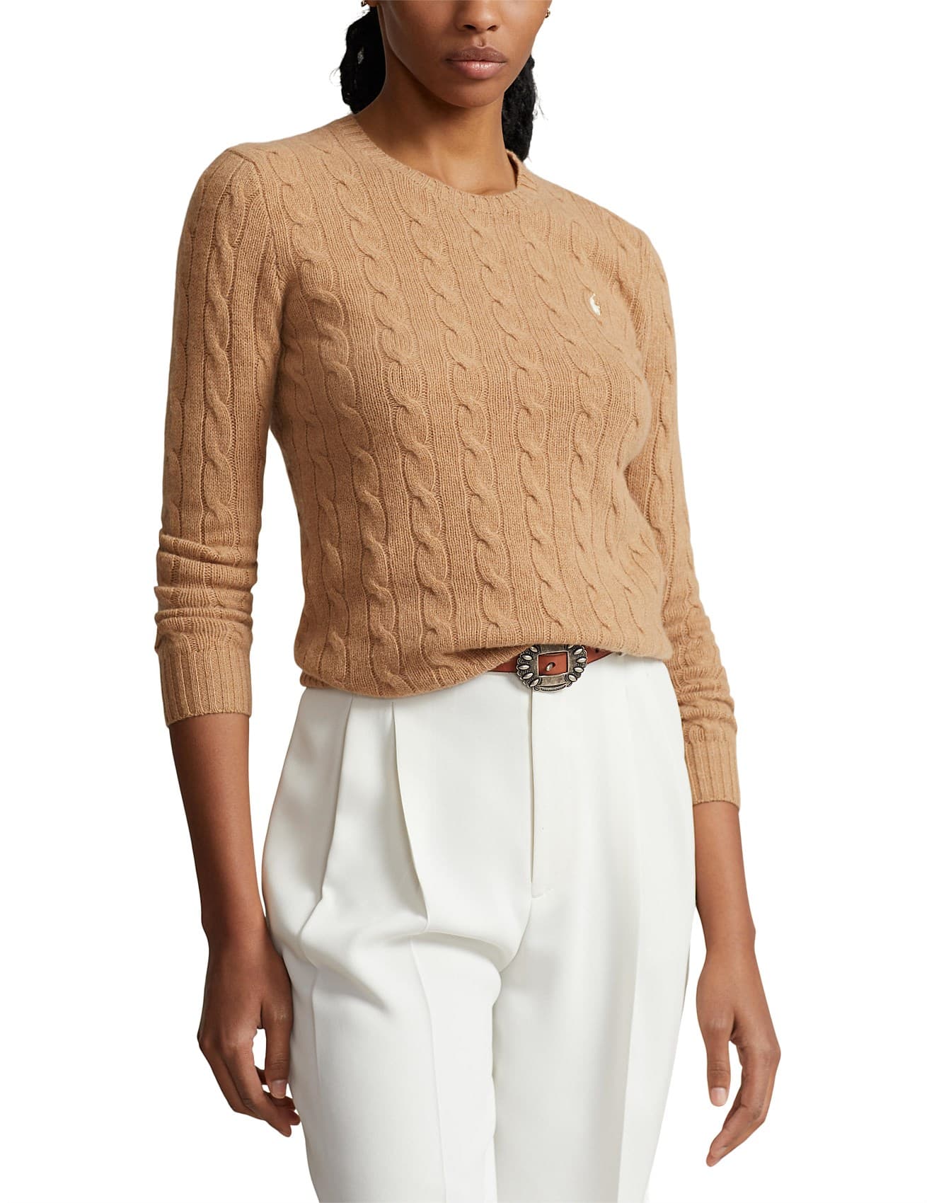 Ralph Lauren Cable Knit Wool-Cashmere Sweater