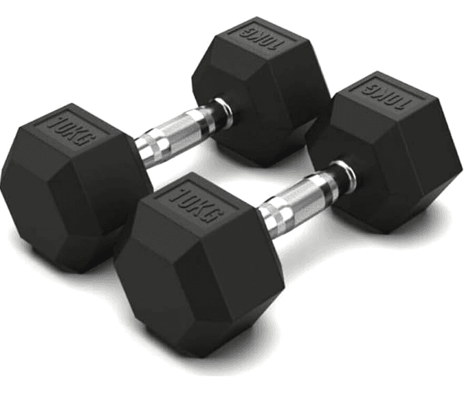 Amazon Rubber Hex Dumbbell Set