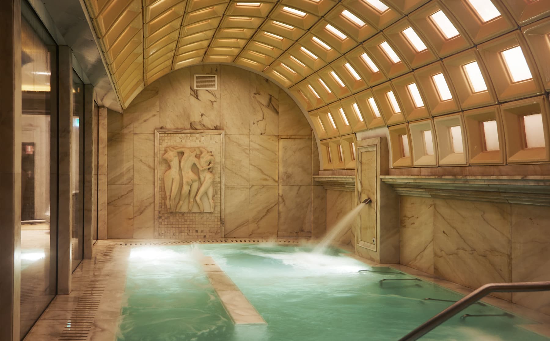 Gillian Adams Salon & Spa, Turramurra, art deco interior with hydrotherapy pool