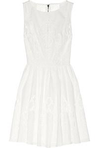 ALICE + OLIVIA COTTON POPLIN MINI DRESS