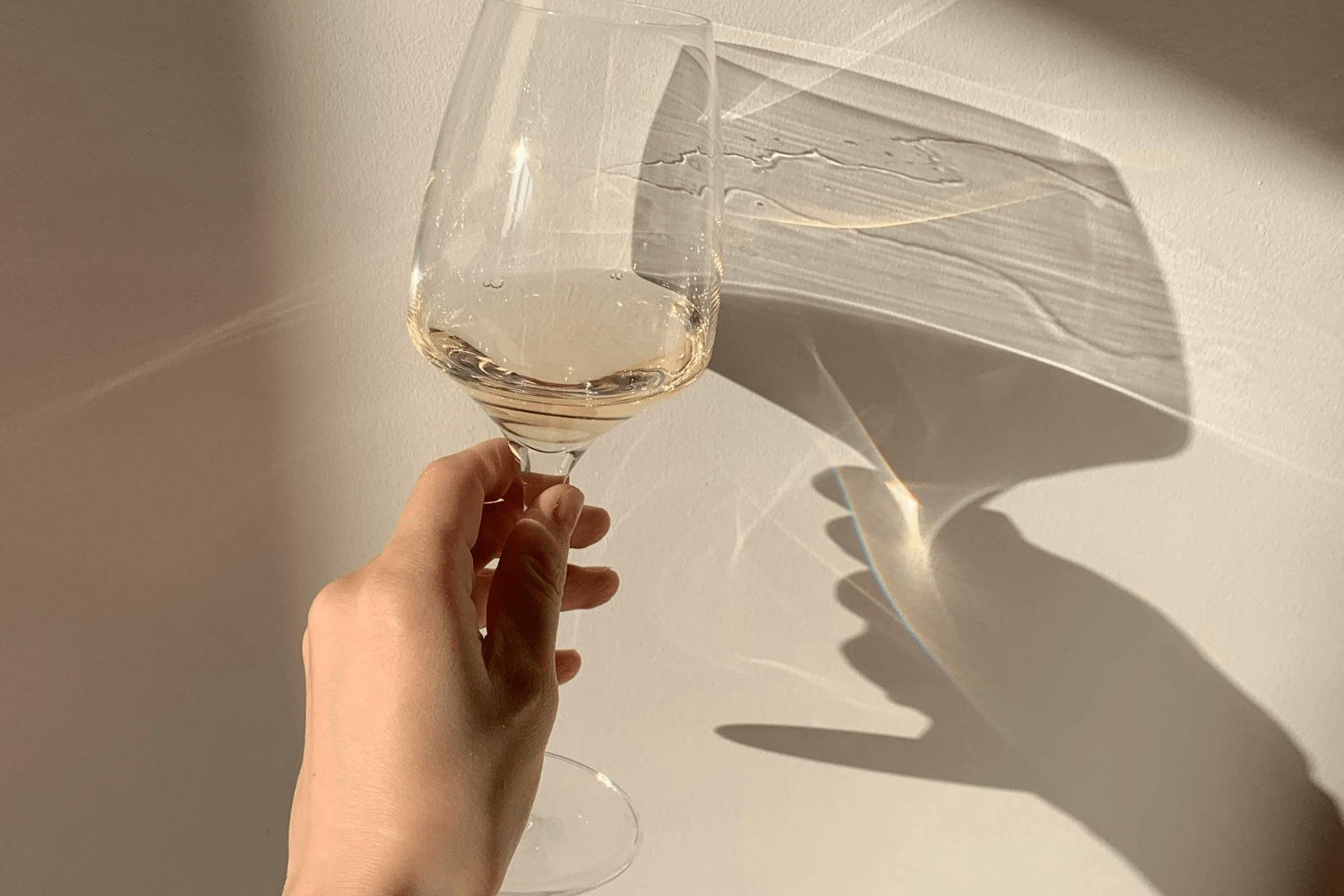 Glass of wine Symphonia wines and shadow
