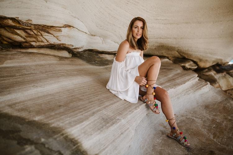 Bec & Bridge Dress and Gio Seppo Sandals