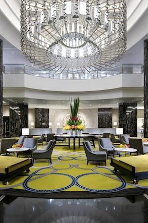 The opulent reception at the Crown Towers