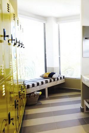 Colourful interiors and cane furnishings inside Spa Q at QT Gold Coast