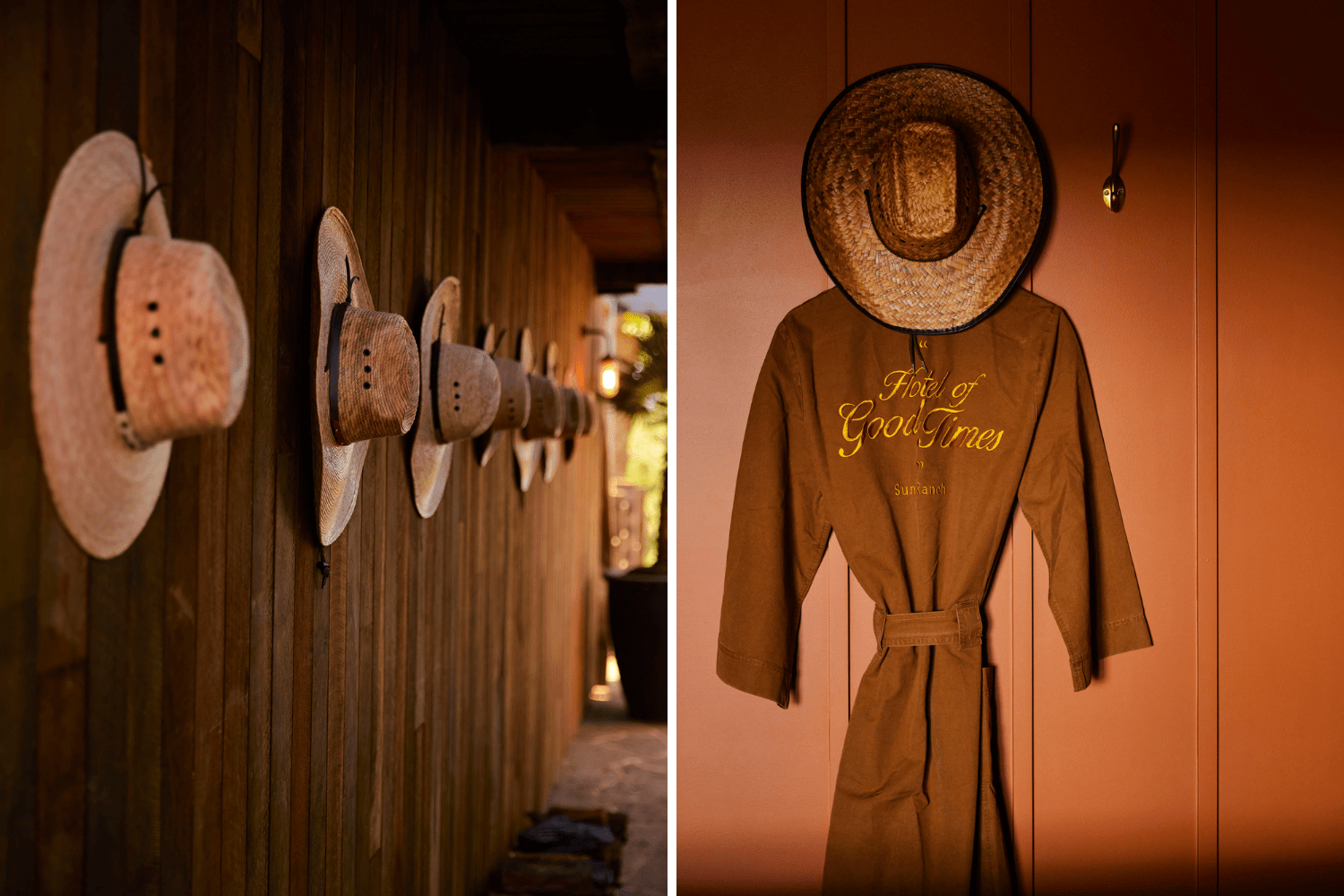 cowboy hats and robe