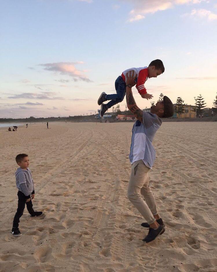 JULES’ HUSBAND GUY WITH THEIR TWO BOYS, HUDSON AND ARCHIE   IMAGE: INSTAGRAM @JULESSEBASTIAN