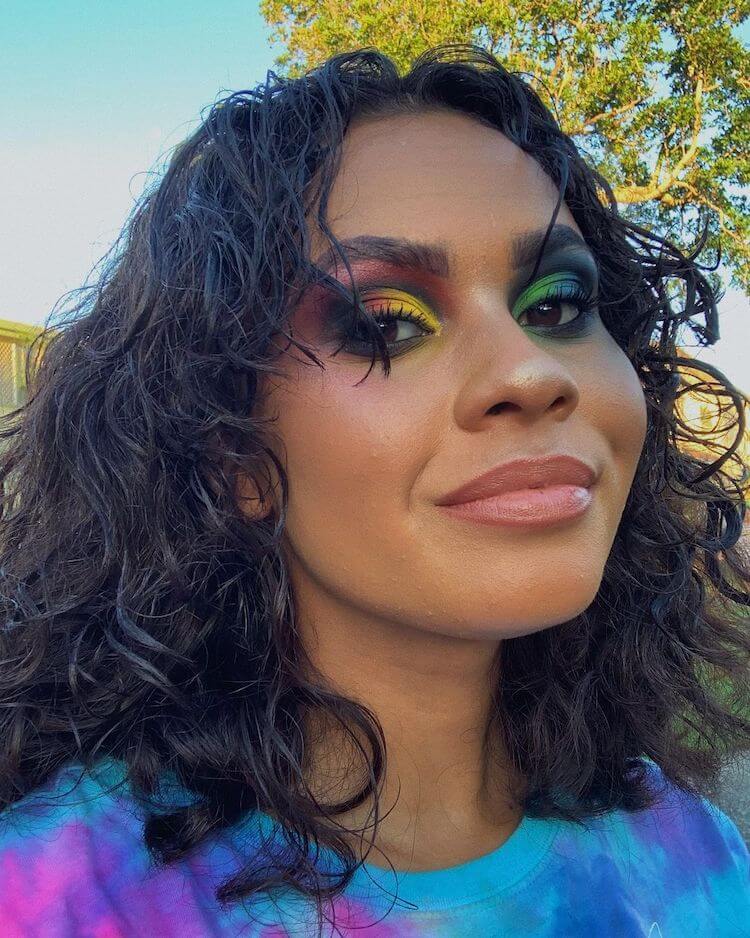 A glorious rainbow eye look   Image: Instagram @sarithaiday
