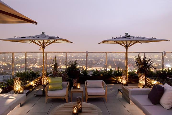 La Lights Sparkling From The Andaz Sundeck