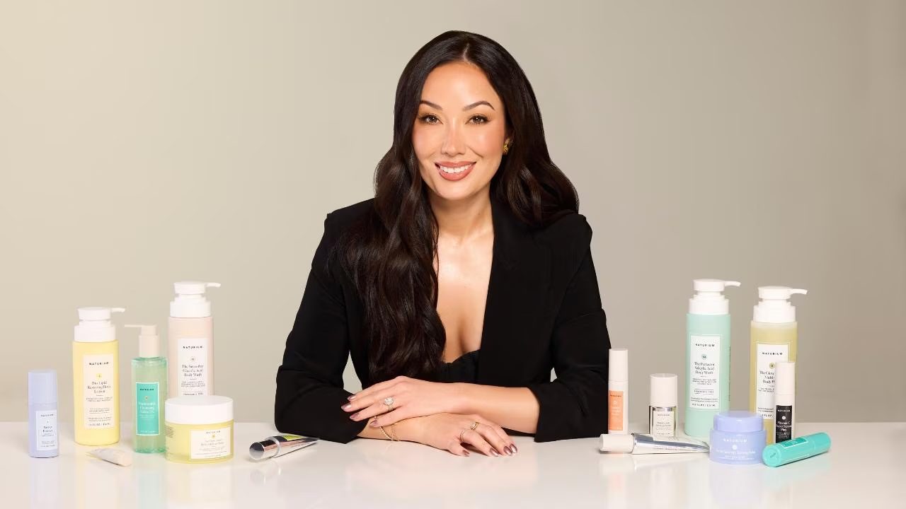 Susan Yara with the Naturium range she founded