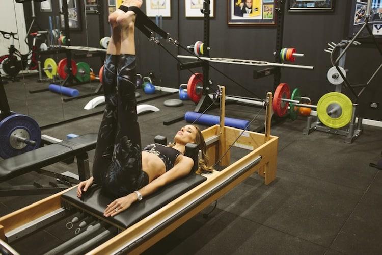 Rebecca Judd demonstrating sprint training technique